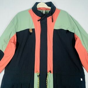 Fabletics Full Zip Cargo Jacket in Black/Multi Heights size XL